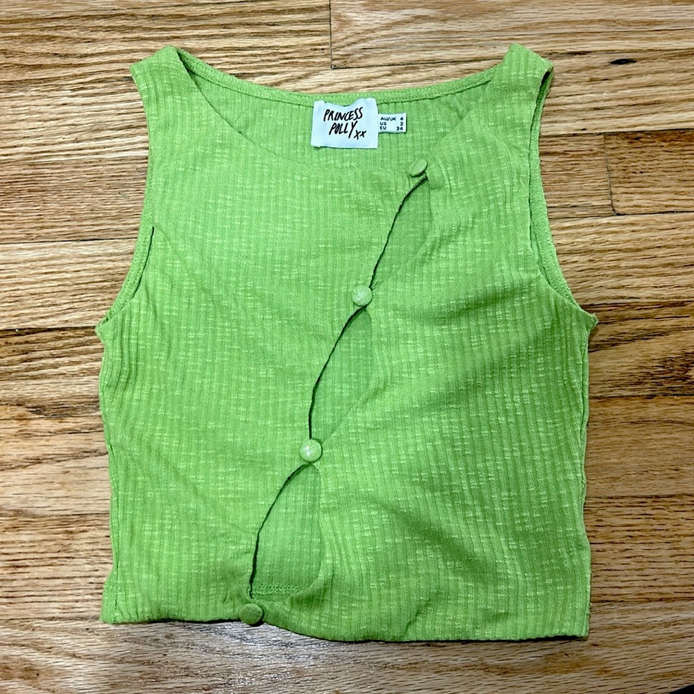 Lime green top